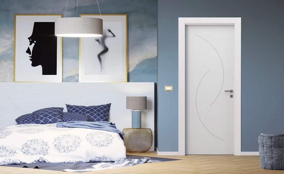 Porta interna Strass in una camera da letto